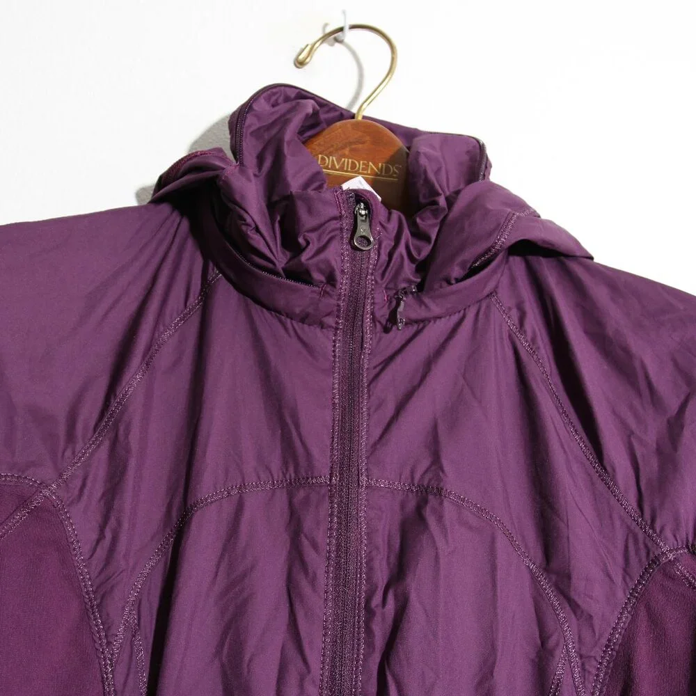 Lululemon Rush Hour Jacket Darkest Magenta Purple Full Zip Glyde Rulu Size 2